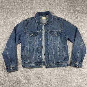 J Crew Denim Jacket Mens Medium Cotton Classic Blue